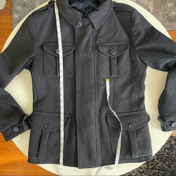 Daniele Alessandrini Wool Blend Military Jacket Black Men’s Size Medium - Picture 5 of 15